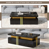 Coffee Table With Drawers Storage High Gloss Wooden Centre Table For Living Room