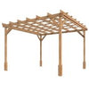 3 x 3 m Wooden Pergola Kit, Garden Gazebo Shelter for Climbing Vines, Dark Brown