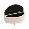 Bench With Storage SpaceUpholstered Bench With Velvet Storage Box