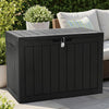 170L Lockable Outdoor Garden Plastic Storage Box Container Chest - Weatherproof