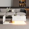 Coffee Table with Lift Up Top High-Gloss White With Drawer Living Room Furniture