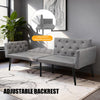 Double Fabric Sofa Single Bed Sleeper Couch Sofabed Settee Recliner Beds Pleqkkn