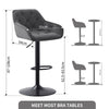 Set of 2/4 Bar Stools Velvet w/Armrest 8cm Thick Seat Swivel Bar Chair Breakfast