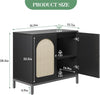 Buffet Storage Cabinet with Rattan Decorating Living Room Wood Kitchen Sideboard