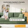 3/4 Seater Corduroy Sofa Jumbo Cord Modern Sofa Couch Seats with 2 Pillows Soft