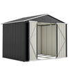 Garden Shed Apex Roof 8X6FT Metal With Free Foundation Base Storage House Anthra