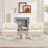 360° Swivel Accent Chair Upholstered Barrel Chair w/Striped Backrest Living Room