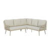 8 Seater Beige Garden Corner Sofa Set with Rope Effect with Matching Dini FTR212