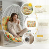 Egg Swing Chair Cushion Waterproof 120x84x18cm Patio Hanging Basket Cushion D...