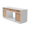 Living Room TV Stand with Electric Fireplace Fire LED Flame Heating Cabinet Unit