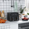 8L Double Basket Air Fryer with 8 Presets Display Recipe Timer Refurbished