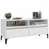 ShCuShan TV Cabinet White 100x34.5x44.5 Engineered Wood,Modern TV Cabinet F7L2
