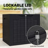 93L Plastic Garden Storage Box, Storage Container w/ Handles, Black
