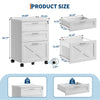 Mobile Filing Cabinet, File Cabinet with 3 Drawers Lockable Documents Storage