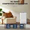 14L Dehumidifier For Mould Moisture Extraction Quiet 36dB Home Clothes Drying