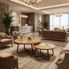 2 pcs Round Coffee Table for Living Room Nesting Coffee Table Set End Side Table