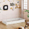 Pet Dog Play Pen 24 Panels Puppy Rabbit Playpen DIY Detachable Metal Cage Fence