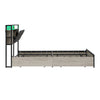 4ft6 Double Bed Metal Bed Frame with Drawers Storage Headboard and LED Lighting