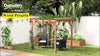 3 x 3 m Wooden Pergola Kit, Garden Gazebo Shelter for Climbing Vines, Dark Brown