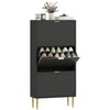 Slim Shoe Storage Cabinet with 3 Flip Drawers for Hallway, Black