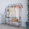 Heavy Duty Clothes Rail 120Kg Load Sturdy Clothes Rack with Shelfs & Shoe Rack