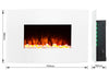 Electric Fire Wall Mounted White Curved Glass - Endeavour Fires Egton White