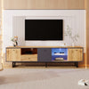 TV Stand 190cm Entertainment Center with 1 Drawer, 3 Compartments, LED Lighting
