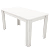 WHITE DINING TABLE RECTANGULAR KITCHEN DINING ROOM 4 SEATERS 116X65X75 CM TABLE