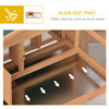 PawHut Rabbit Hutch, Guinea Pig Hutch 2 Tier with Run for Outdoor Garden