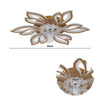 Ceiling Fan Light LED 3-Color Dimmable Chandelier Lamp W/ Bluetooth APP Control