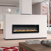 40 INCH Insert/Wall Mounted LED Fireplace Wall Inset Into Fire Freestand Feet UK