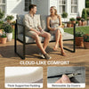 Garden Furniture Set, 4 Piece Patio Furniture with Slatted Table