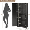 🔥Freestanding Storage Cabinet Kitchen Tall Storage Cupboard with Shelves 4 Tier