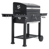 Large Rectangular Adjustable Charcoal BBQ Grill Garden Barbecue Trolley Wheels