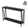 2 Tier Narrow Console Table, Behind Sofa Table for Living Room Hallway Office