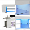 White 135cm High Gloss TV Stand Storage Cabinet Cupboard Unit with RGB Vwpcuoazt