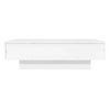 Coffee Table !SALE! High Gloss White LED Storage 2 Drawers Modern Living Room