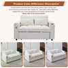 2 Seater Pull Out Sofa Bed Loveseat Recliner with Hidden Table, Cup Holders, USB
