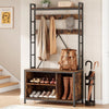 5in1 Coat Hall Tree Bench Coat Rack Shoe Storage Entryway Bench w/ Cubbies
