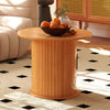 40CM/60CM Coffee Table Round Wood Side Table Sets With Hidden Storage Walnut