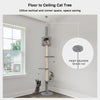 Floor to Ceiling Cat Tree Tower 224-256cm Climbing Scratching Post with Condo