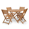 Outdoor Dining Table & Chairs Set, Acacia Wood Garden Dining Set,