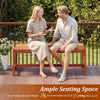 2 Pcs Outdoor Solid Hardwood Dining Bench with Teak Oil Finish
