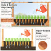 Raised Garden Bed Fir Wood Climbing Planter Box w/2-Sided Trellis