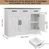 Sideboard Kitchen Cabinet with 3 Drawers and 3 Doors Wooden Storage Cupboard Bhi