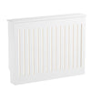 Radiator Cover Vertical Slat Modern Stylish MDF Wood White Black Cabinet Shelf