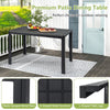 Costway 120 cm Wicker Dining Table Patio Rectangular Rattan Table for 6 people