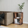 Modern Side Sofa Couch Small End Table Rustic Coffee Narrow Slim Furniture Unit