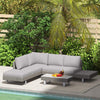 5-Seater Rattan Wicker Sofa Set Furniture Patio Tea Table Set with Cushions, Lig