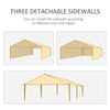 6m x 3m Garden Gazebo Marquee Canopy Party Tent Canopy Patio Green